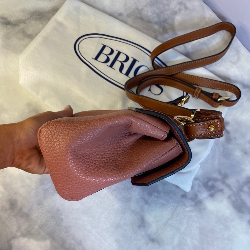 Bric's Milano pink genuine leather crossbody bag - Picture 6 of 8